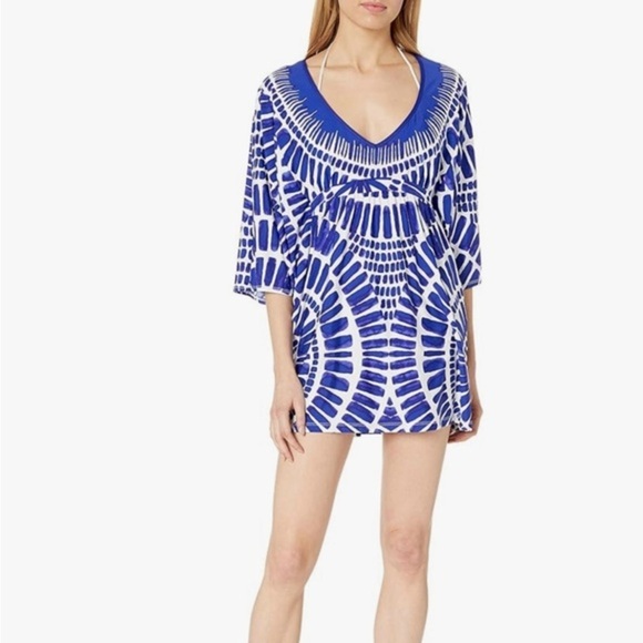 Trina Turk Women's  V-Neck Algiers‎ Flowy Tunic Top Size Small Bo… - Picture 1 of 8